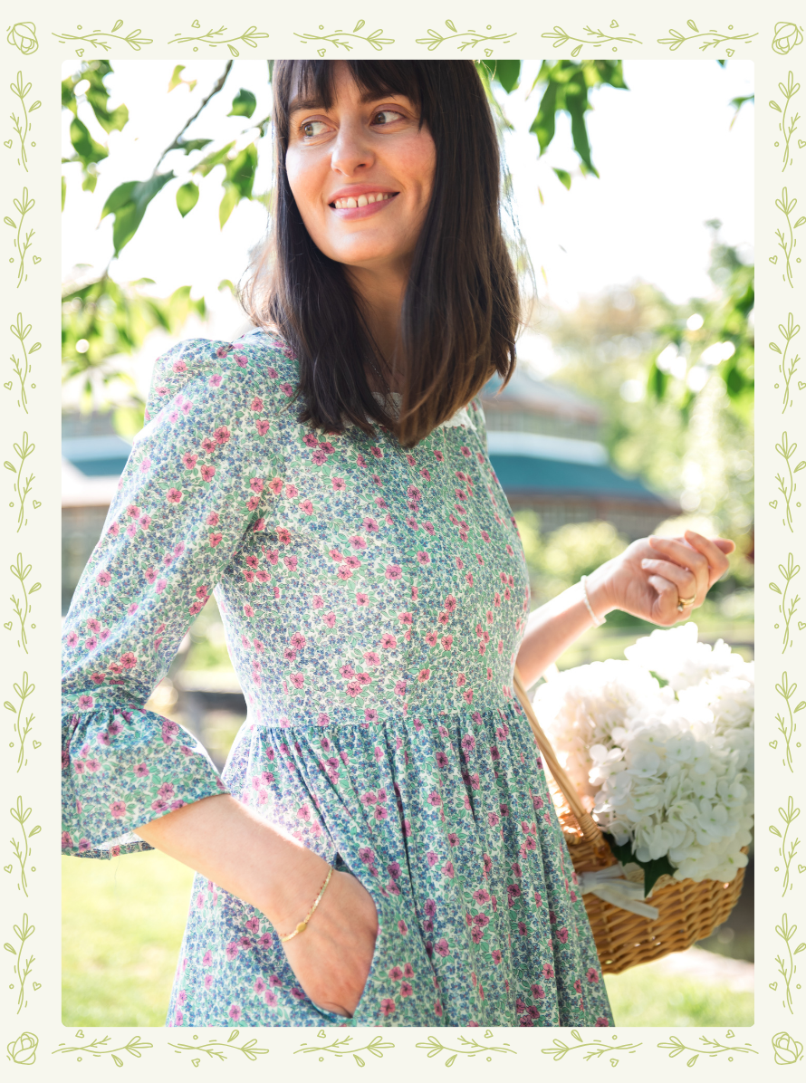 dress and basket